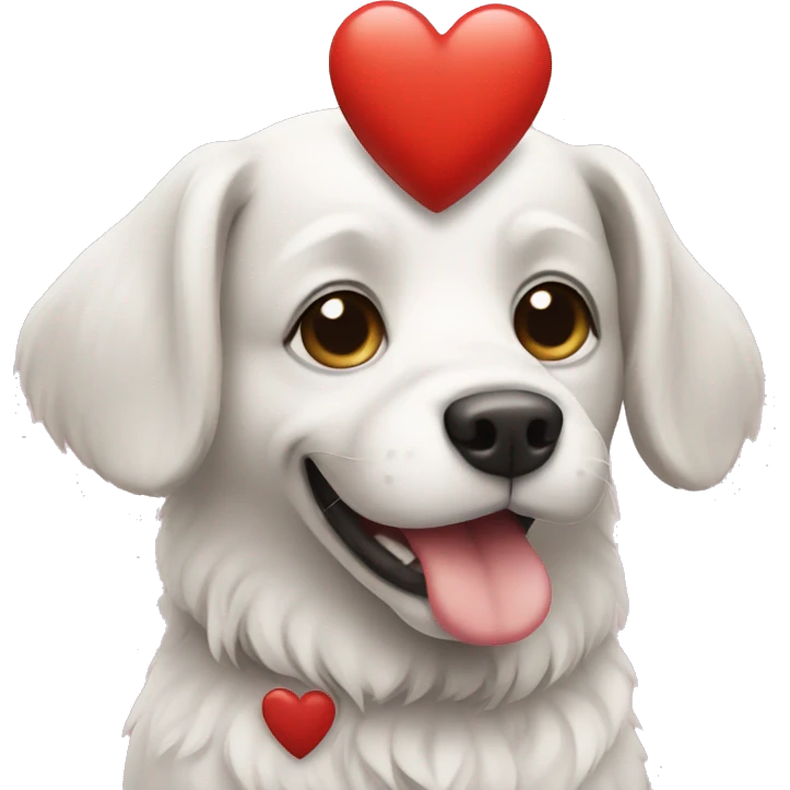 Dog with heart emoji