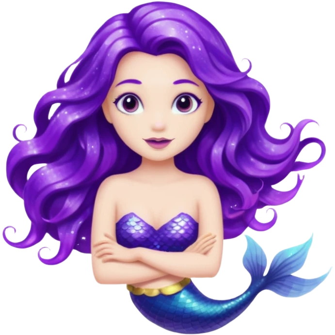 glitter purple mermiad emoji