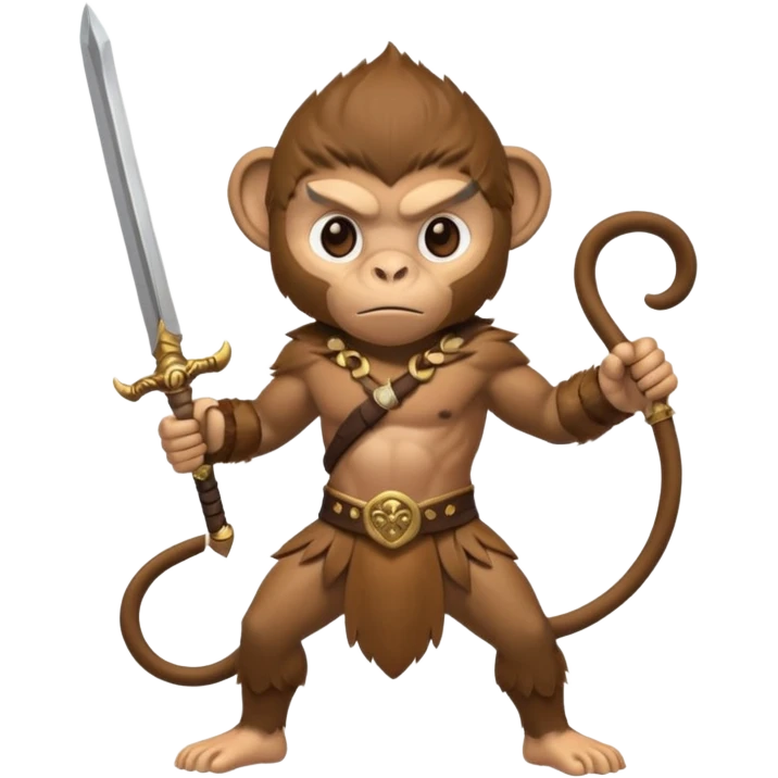 fire water air earth combine monkey warior  emoji