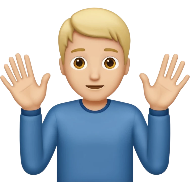 Lap of man empty showing hands to it emoji