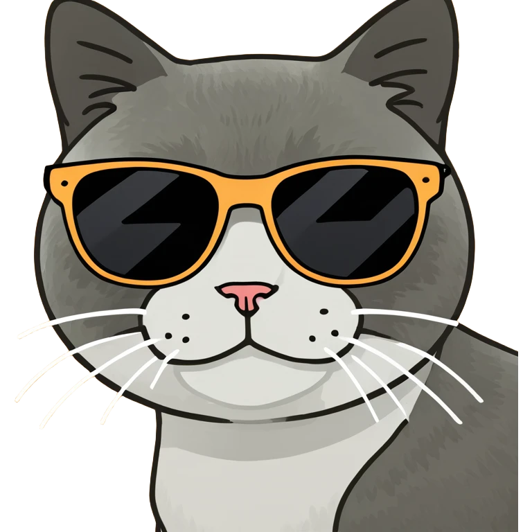 Cat with sunglasses emoji