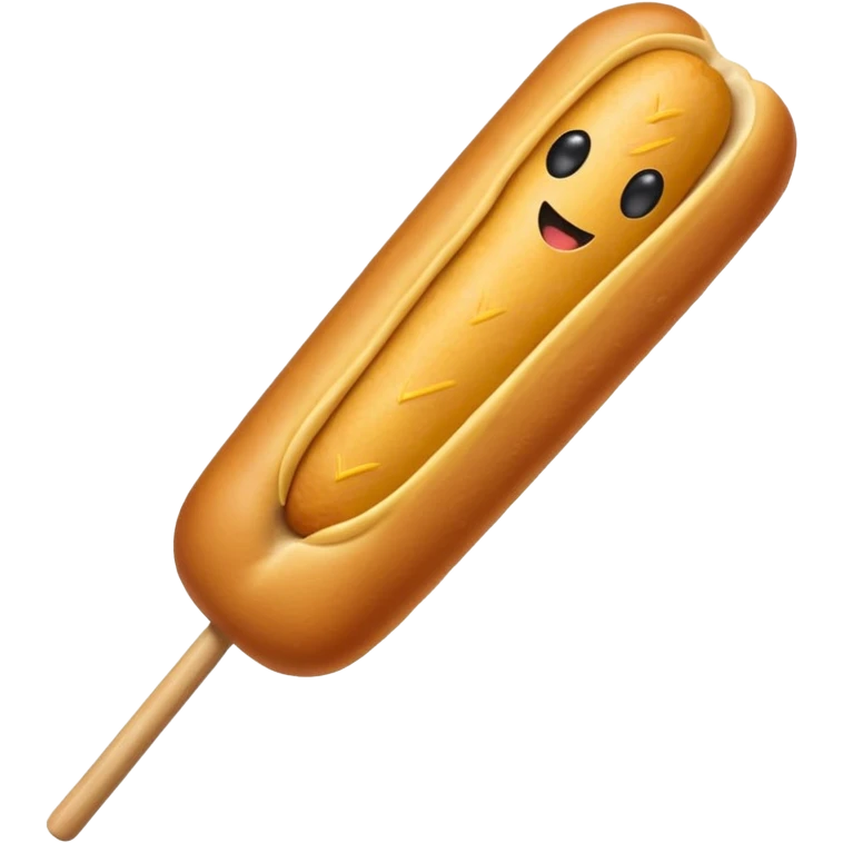 corndog but in black color emoji