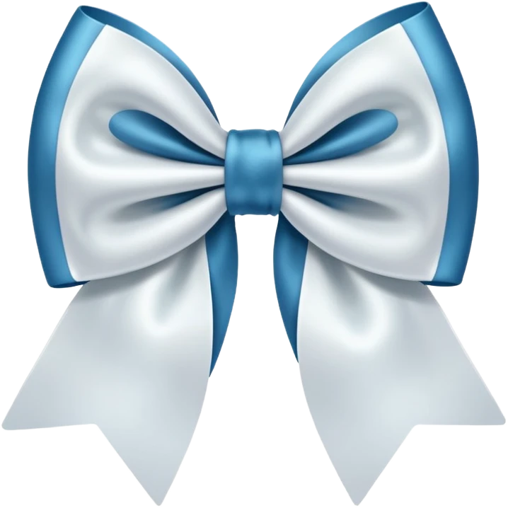 White bow on white bow emoji