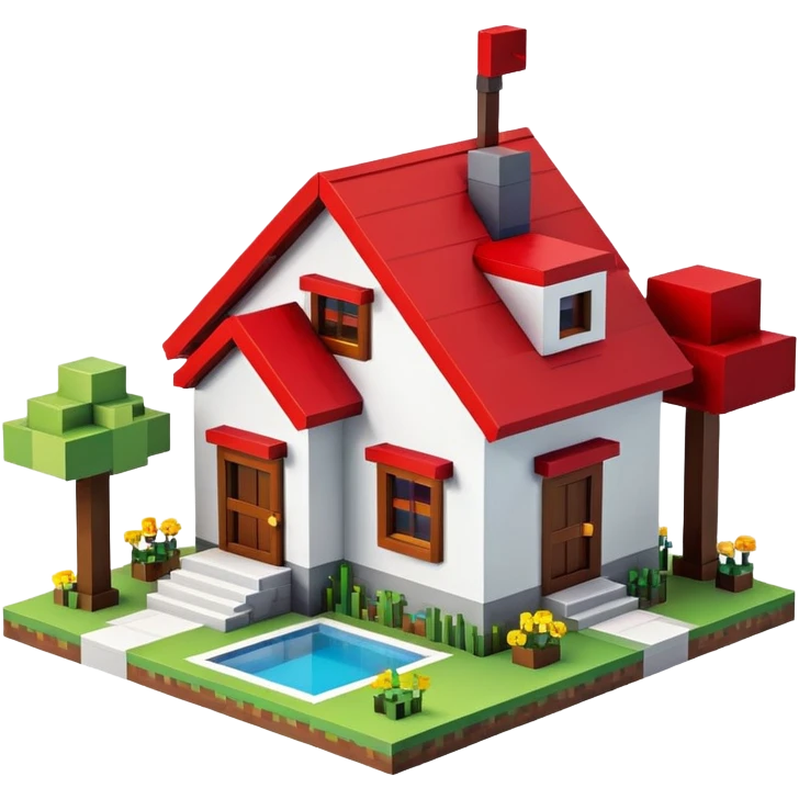 Minecraft house emoji