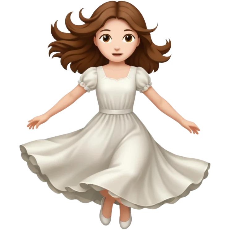 Girl falling in air emoji