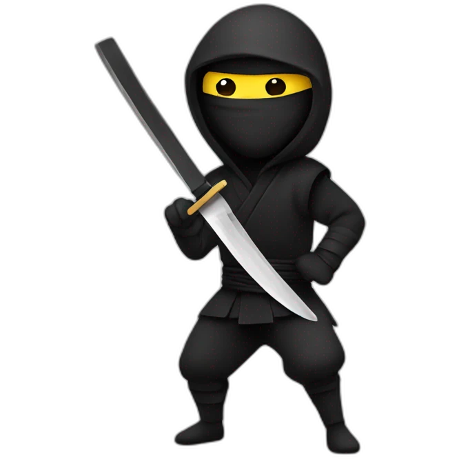  A ninja with knife emoji