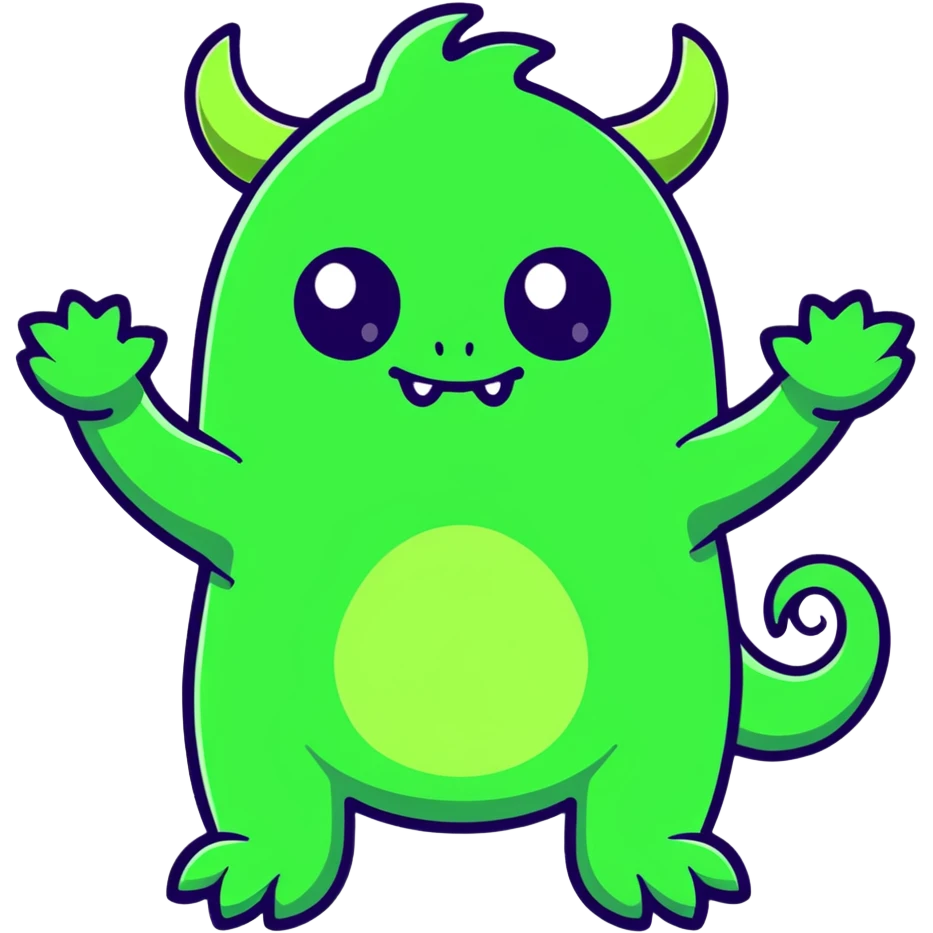 cute green monster emoji