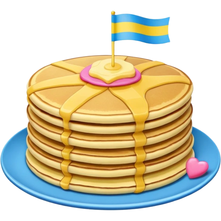 Pancake with pansexual flag  emoji