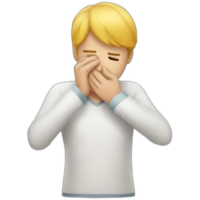 man feeling sick emoji