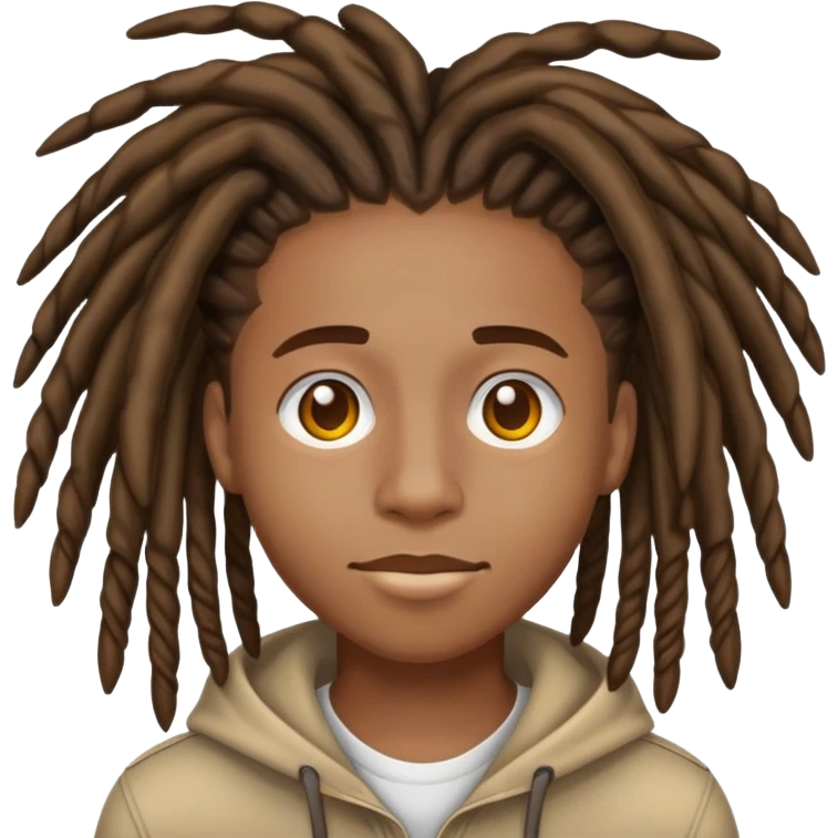 Creat an apple style emoji of a african american teen with hightop dreads emoji