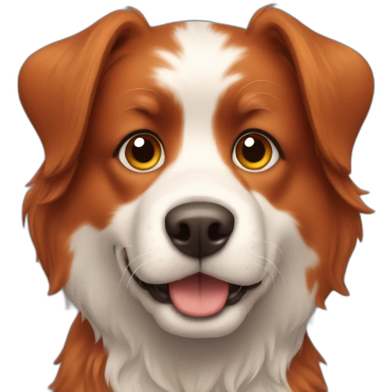 red hair dog emoji