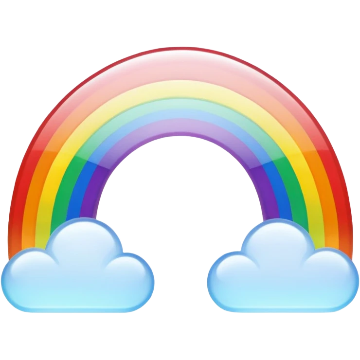 Rainbow with no colors emoji