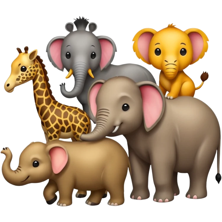 Zoo animals emoji