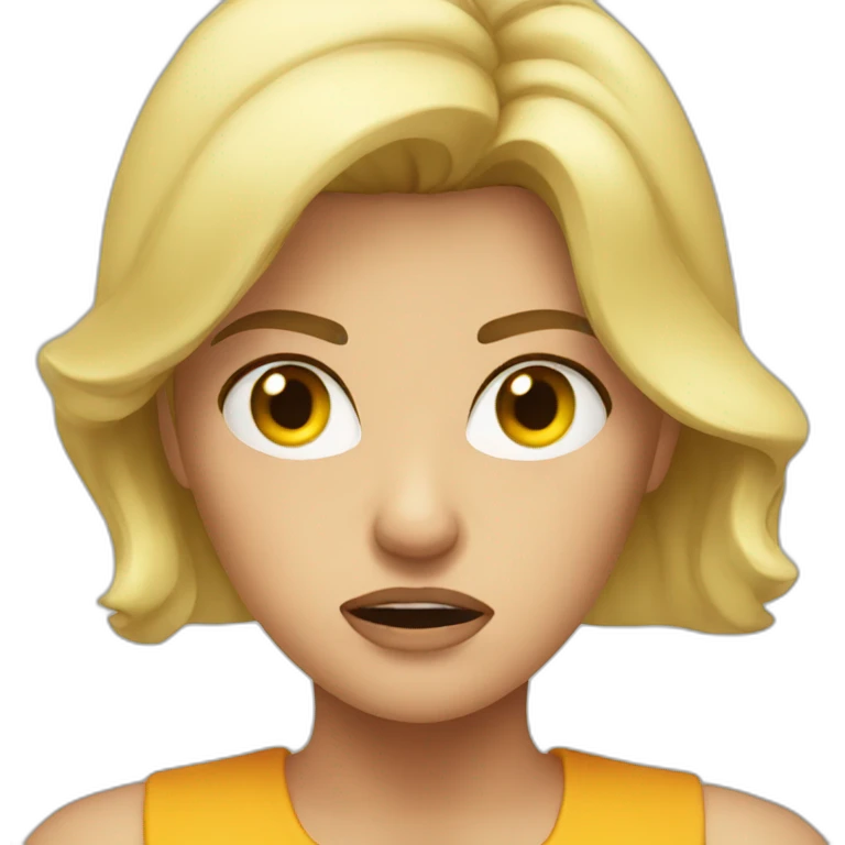 blonde angry emoji