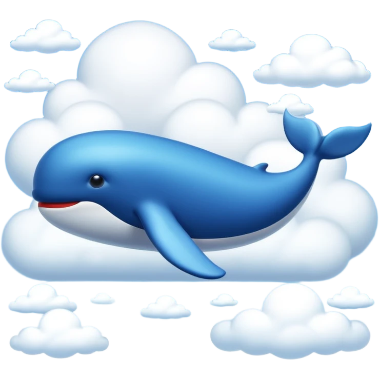 Sky Whale – Gigantic whale drifting among clouds. emoji