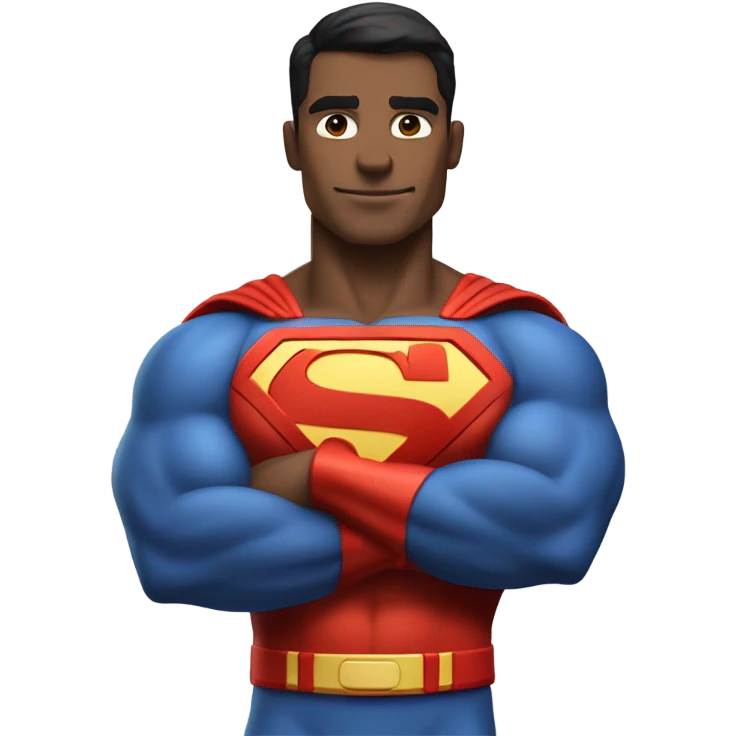 the superman with abs emoji