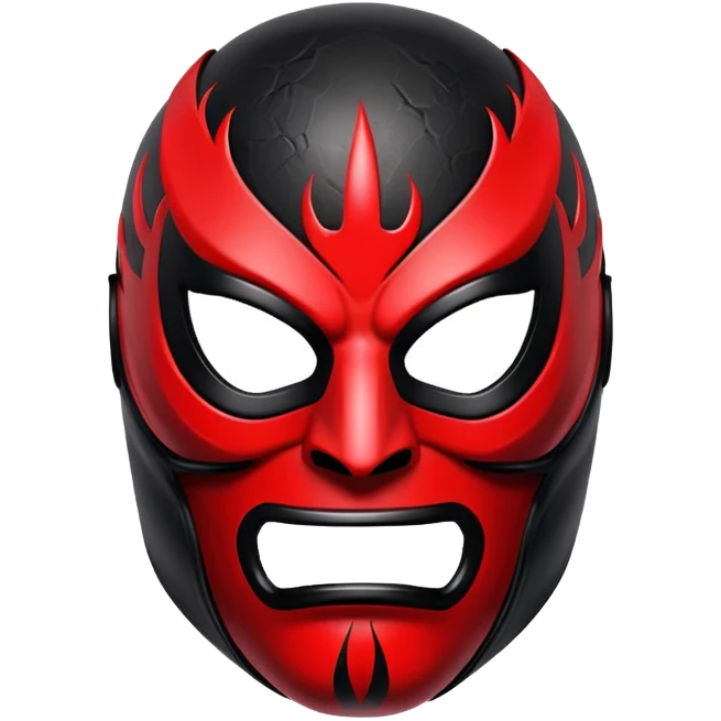 sinister luchador mask with evil expression emoji