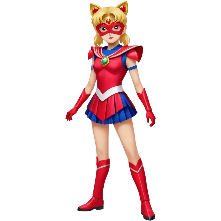 Sailormoon redranger full body mask on emoji