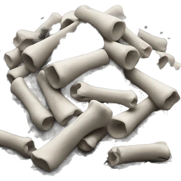 pile of ashes with some fake bones emoji