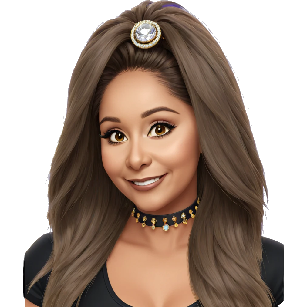 smiling girl with jewelry emoji