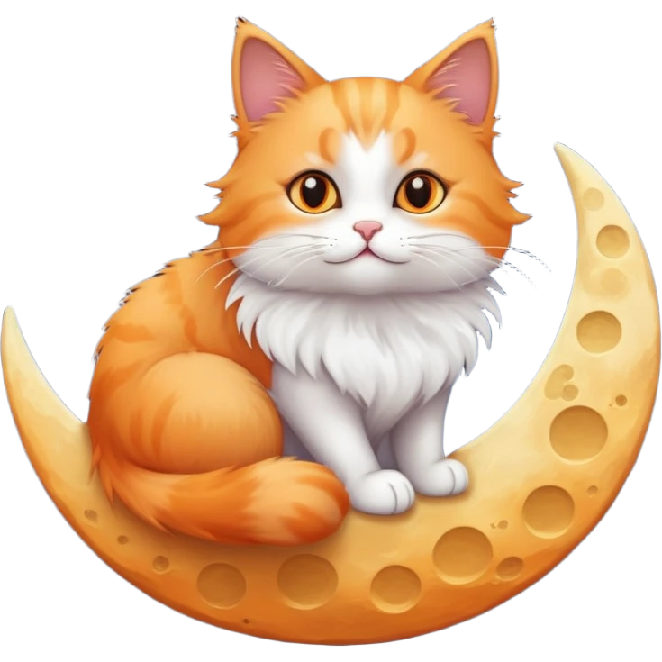 Cat on moon emoji