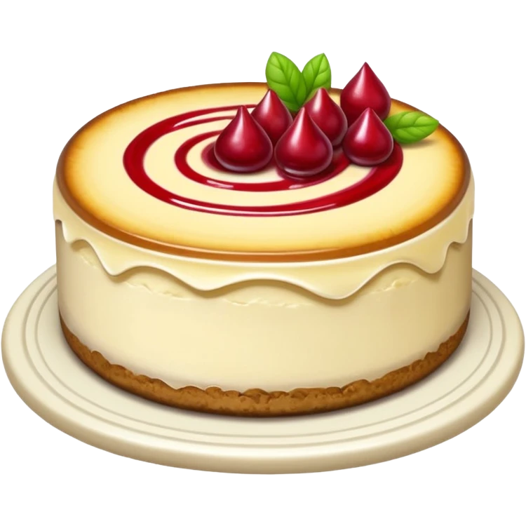 cheesecake with forest jam in it emoji
