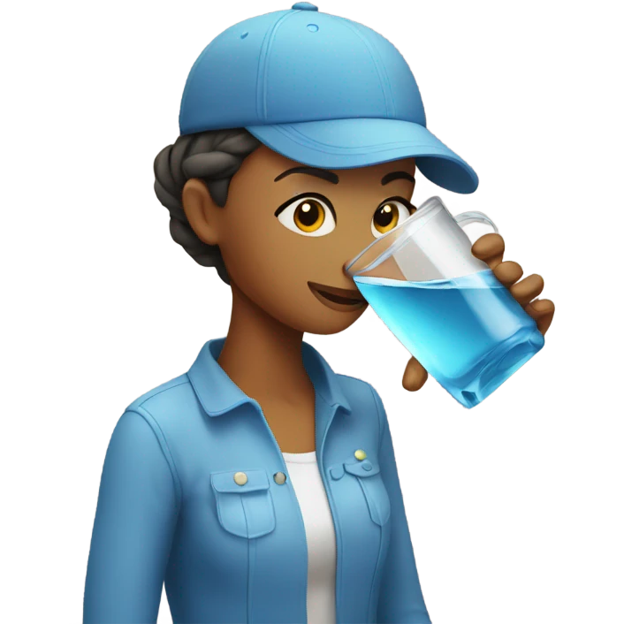Drink water woman emoji
