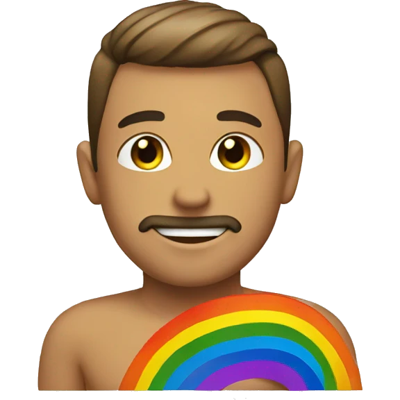 gay on rainbow  emoji