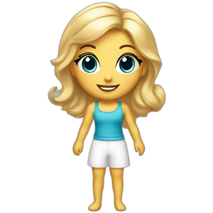 mascotte avec des bijoux et des produits de beaute emoji
