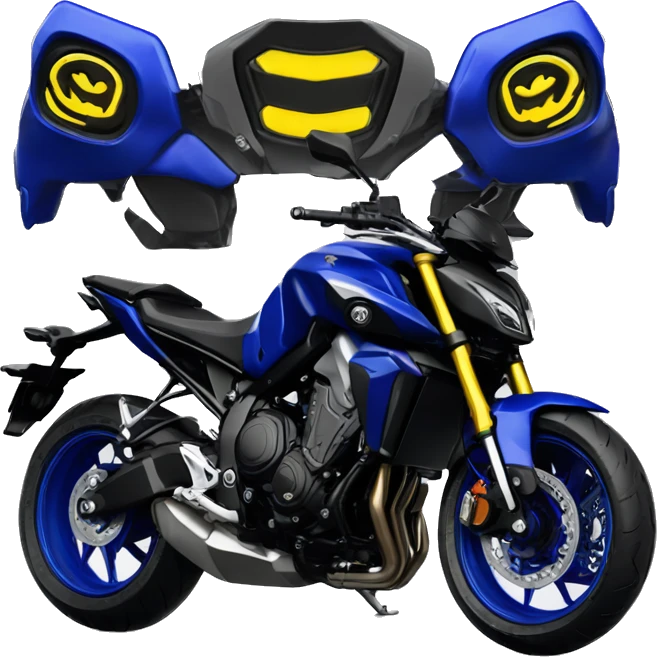 moto yamaha MT07 bleu emoji
