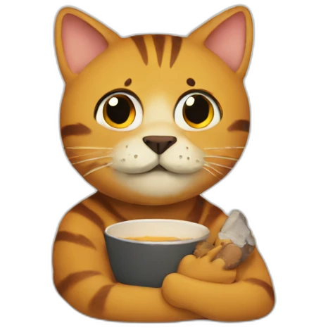 This is fine meme but with a cat emoji