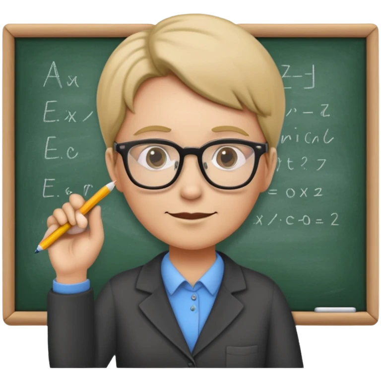 A teacher writing on the bord emoji