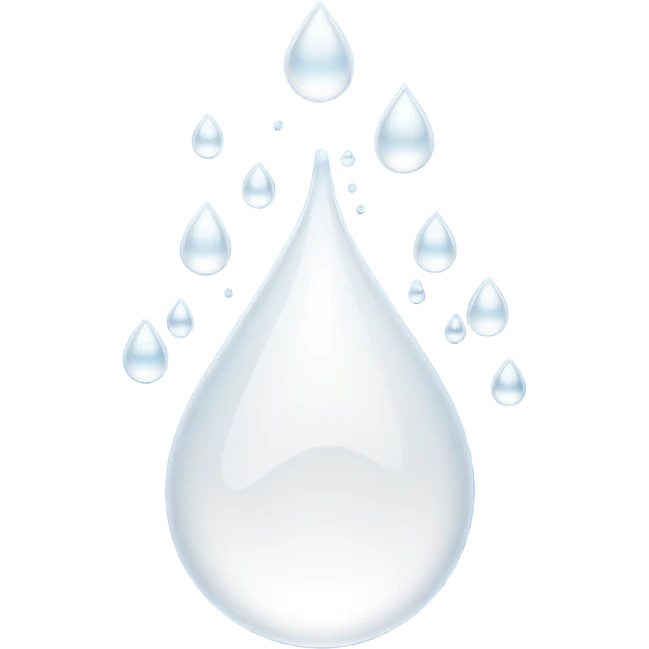 multiple White liquid droplets shooting sideways emoji