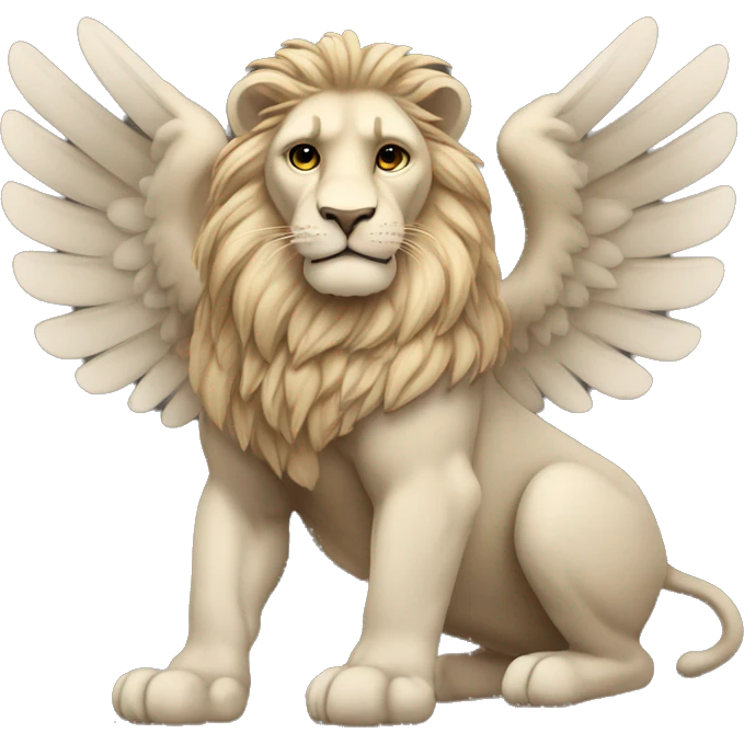 winged lion’s upper body with arms crossed emoji