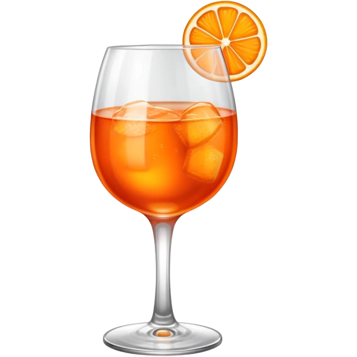 Aperol spritz in a goblet glass emoji