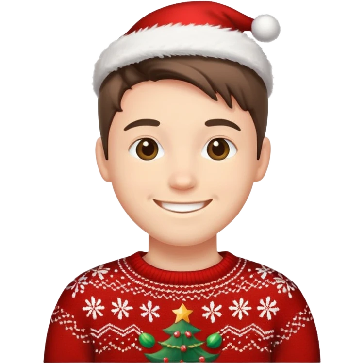 Chat avec un pull de Noël emoji