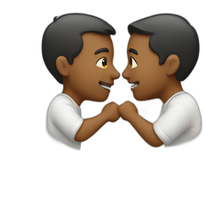 Two nouses touch each other emoji