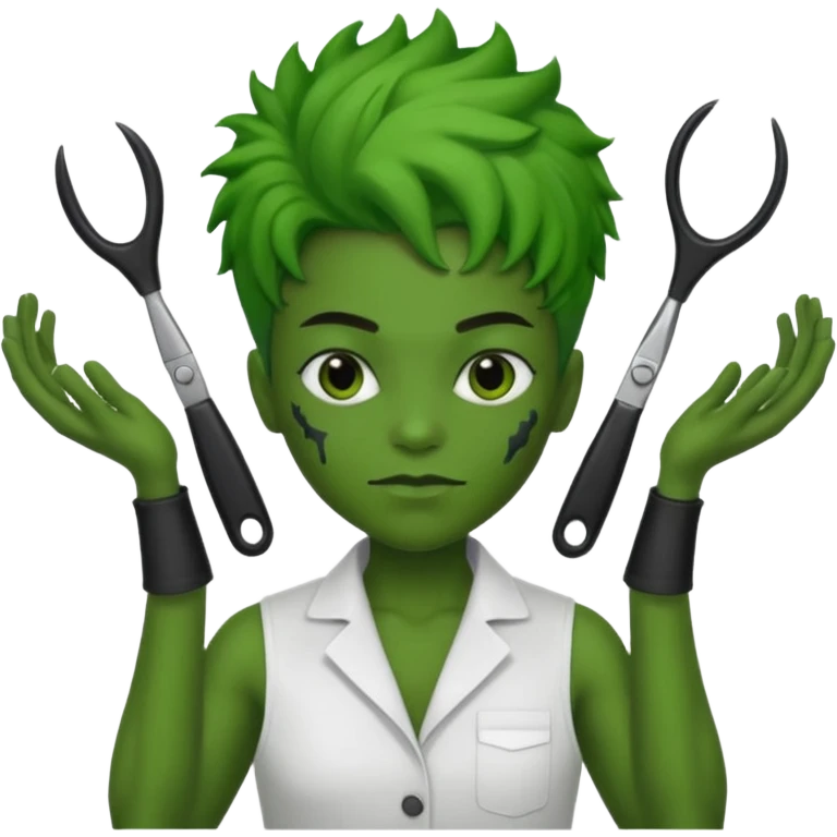 black mutant hairdresser emoji