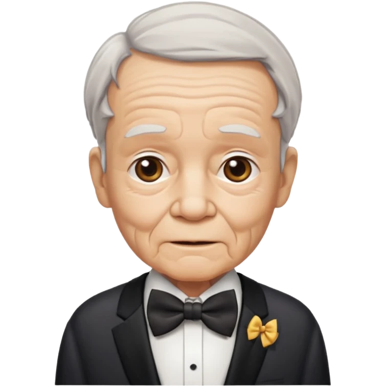 elderly with bow tie emoji