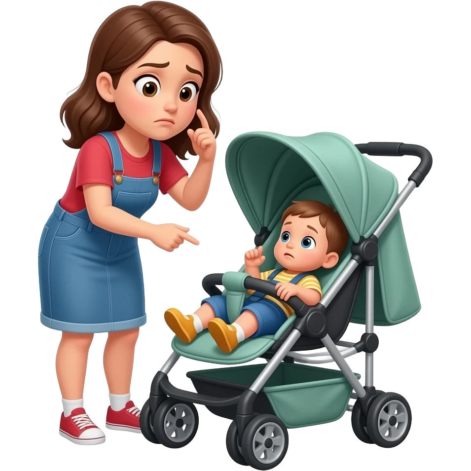 Weird. where is she? Is the stroller full? emoji