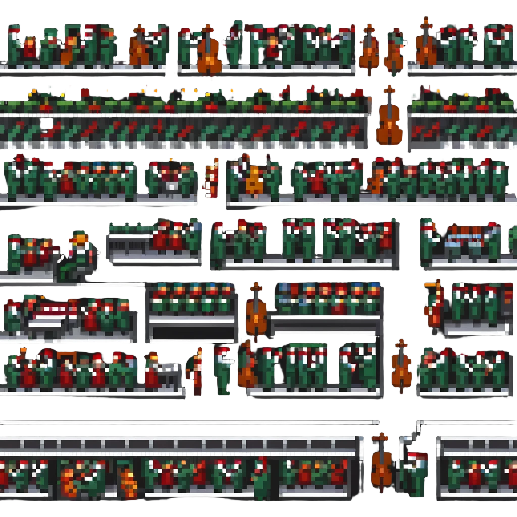 orchestra playing 12 Days of Christmas, festive emoji
