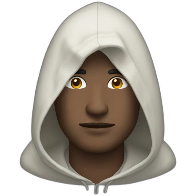 Homme capuche lune emoji