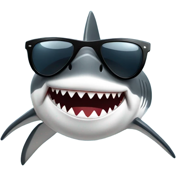 Shark with sunglasses  emoji