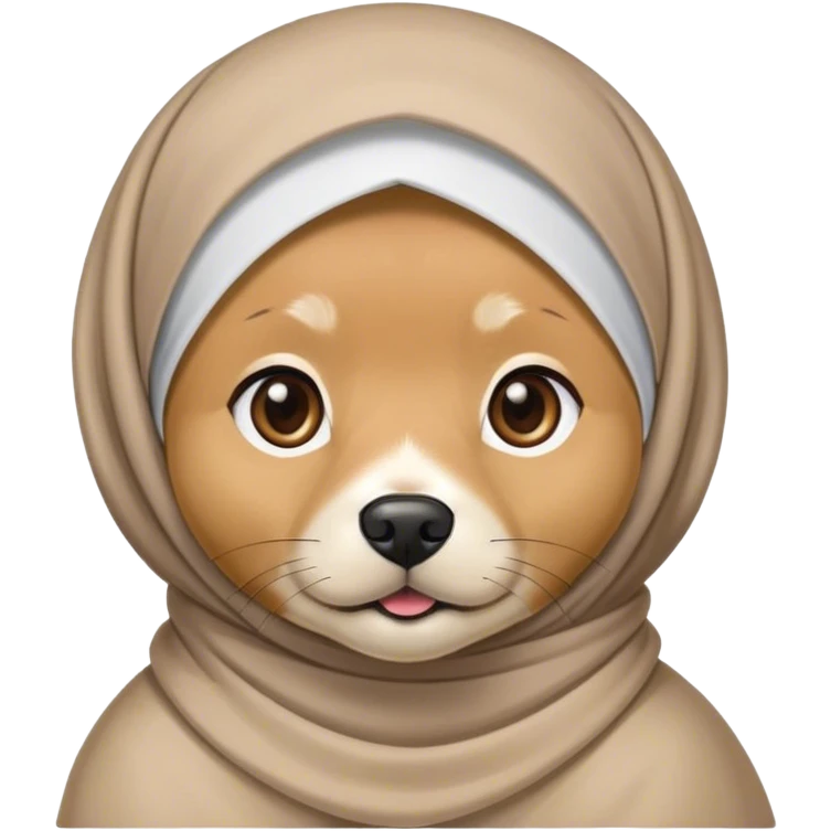 Dog wearing a hijab emoji