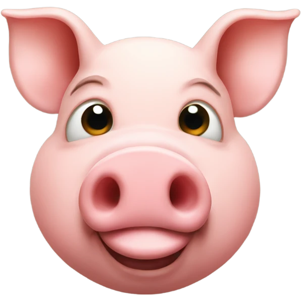 A pig with an ant emoji