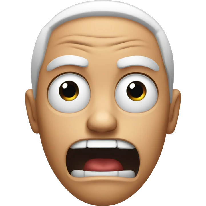 Scared face emoji