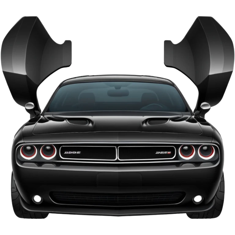 Black Dodge challenger car emoji