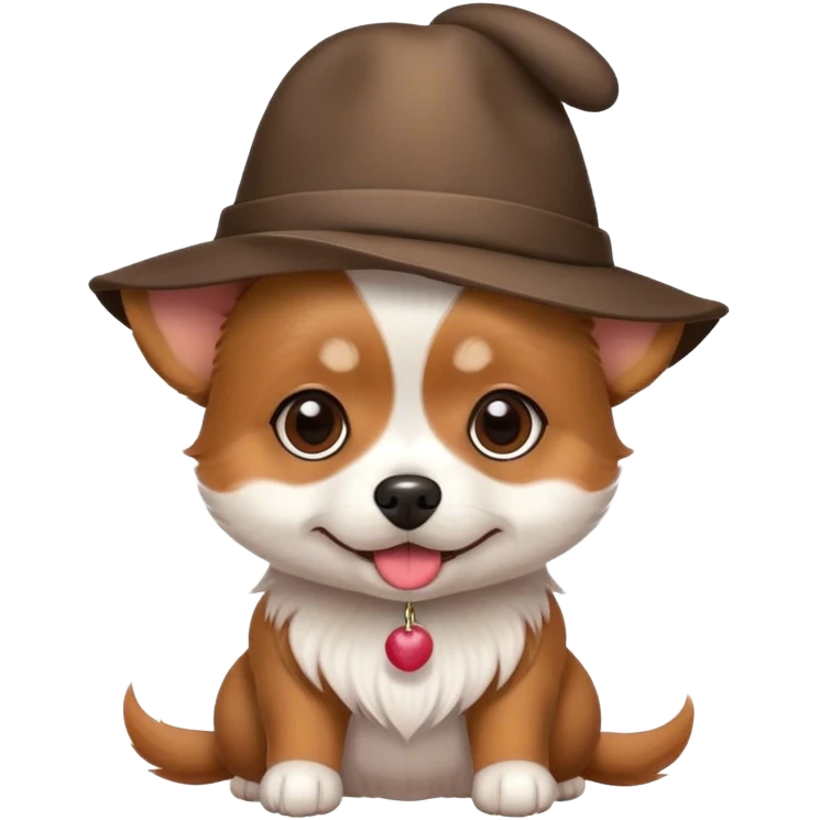 带着帽子的小狗 emoji