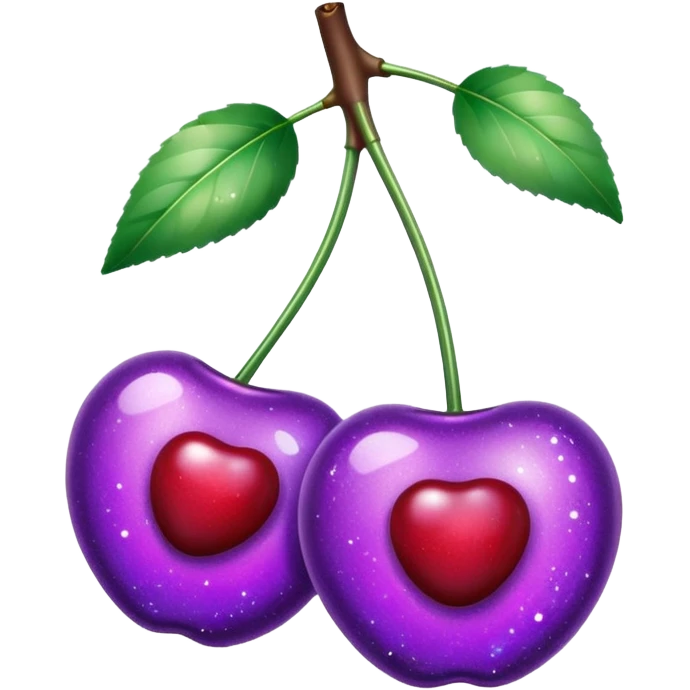 glitter purple and cian 2 cherrys emoji