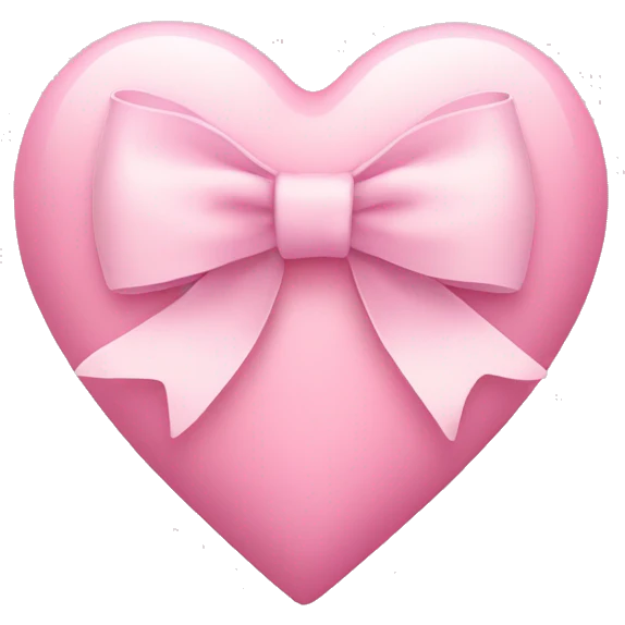 Light pink heart with a bow emoji